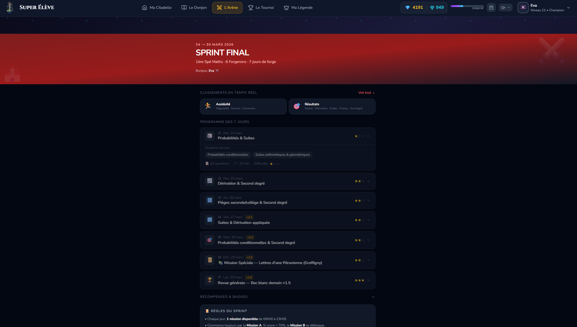 Le Sprint Final — 7 jours de défis chronométriques